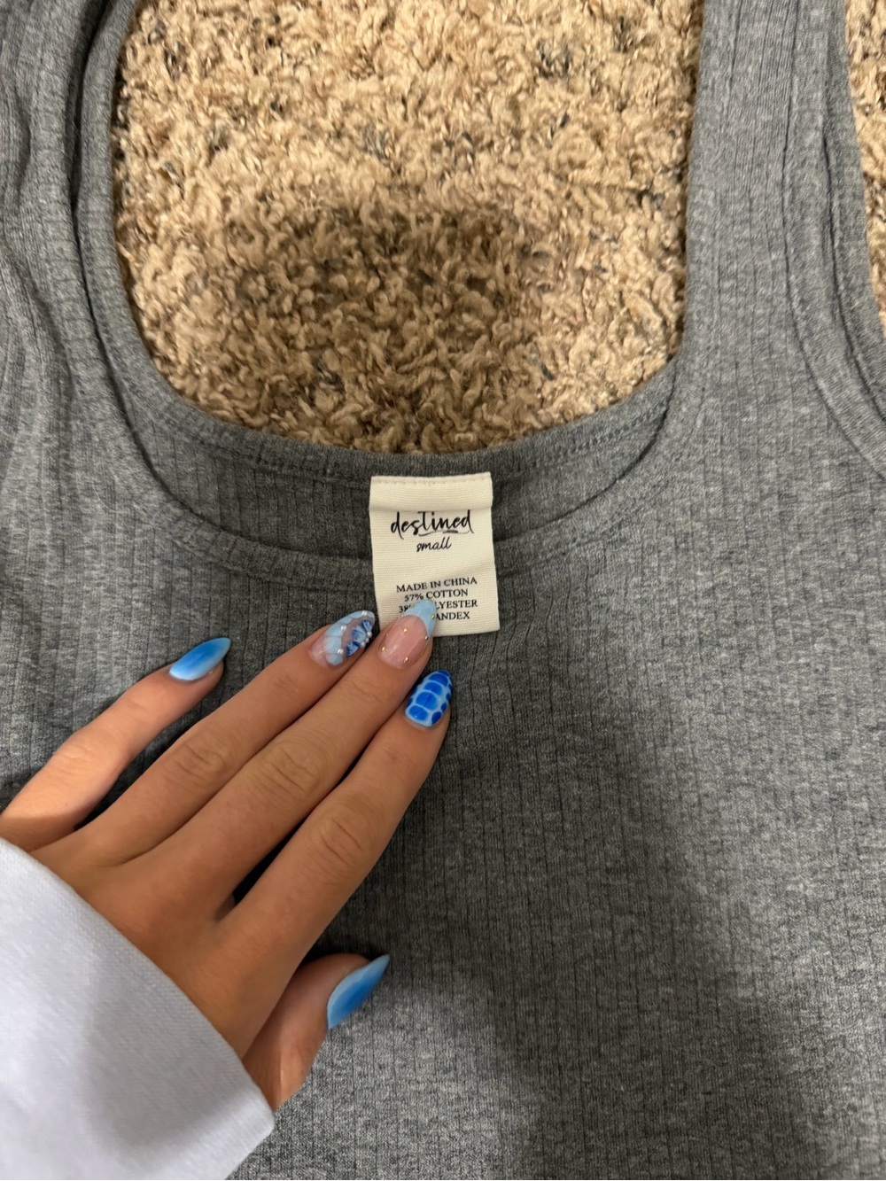 Gray Ribbed Tank Top - Tilly’s - Picture 2 of 3